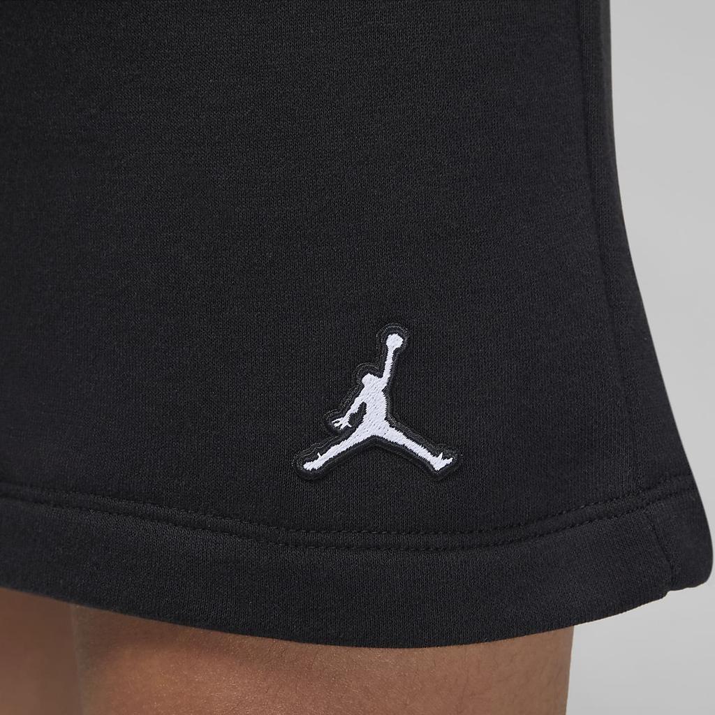 Jordan Logo Solid Drawstring Track Shorts Men Bottoms Black DQ7471-010
