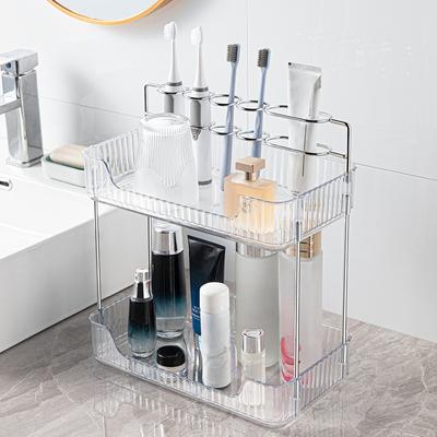 1ks 2patrový organizér na koupelnovou desku, organizér na parfémy, organizér na make-up, organizér na kosmetiku.
