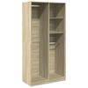 Wardrobe in Sonoma Oak Finish 100 x 50 x 200 cm Particleboard