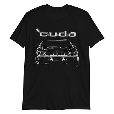 71 Cuda 1971 Barracuda Vintage Muscle Car Sammler Kurzarm Unisex T-Shirt