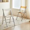 Folding Dining Chair Portable Comfortable Aesthetic Modern Dining Chairs Relaxing Backrest Chair Home Living Room Furnitures