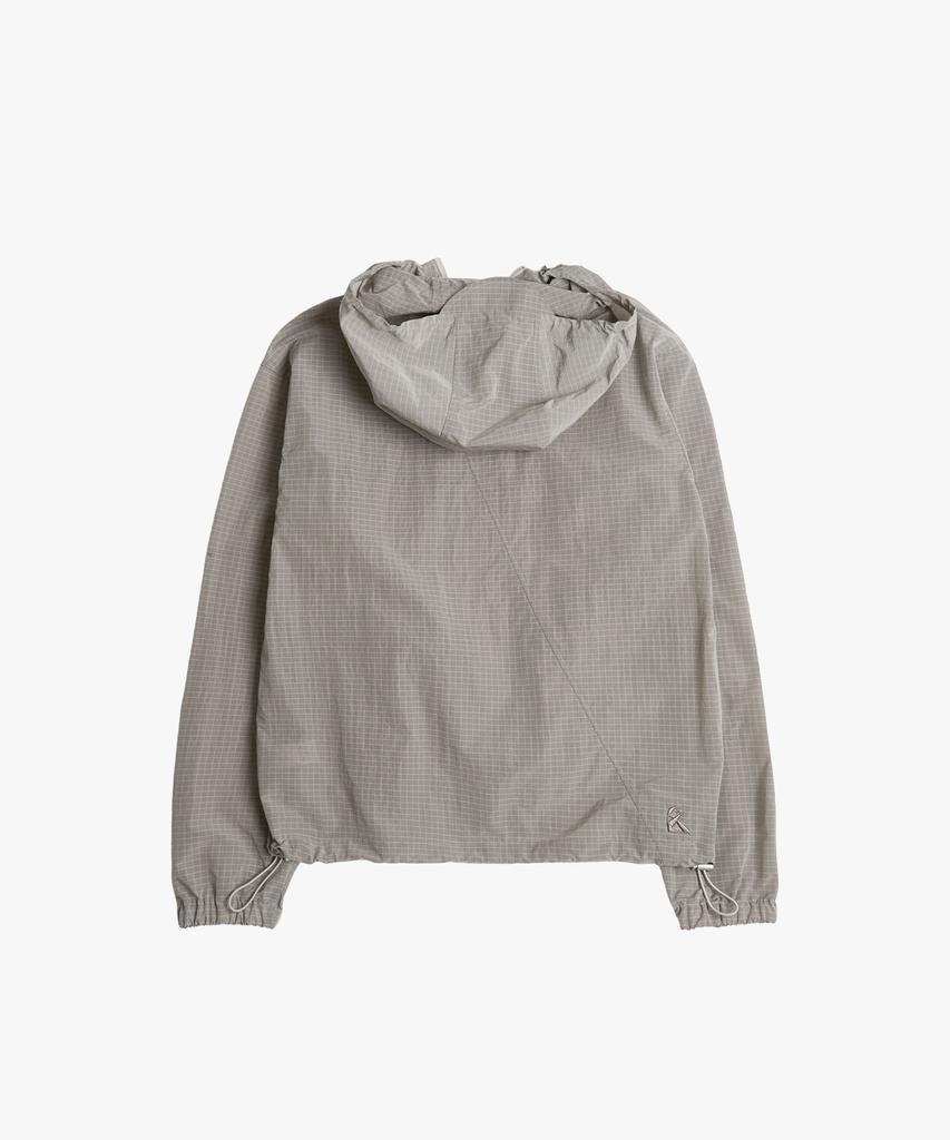 Riomeu Asymmetrical Curved Line Windbreaker Jacket_Gray : Radiant176