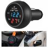 Cargador USB 3 en 1 para coche, encendedor de cigarrillos para coche con pantalla de detección de voltaje, mesa de monitoreo multifunción
