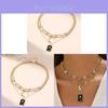 Geometric Star Moon Necklace For Women With Zinc Alloy Pendant Boho Style Casual Jewelry