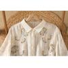 DIMANAF 2026 Women Blouse Plus Size New Autumn Shirt Long Sleeve Embroidery Lace Floral Casual Loose Thin Lady Tops Shirts Beading