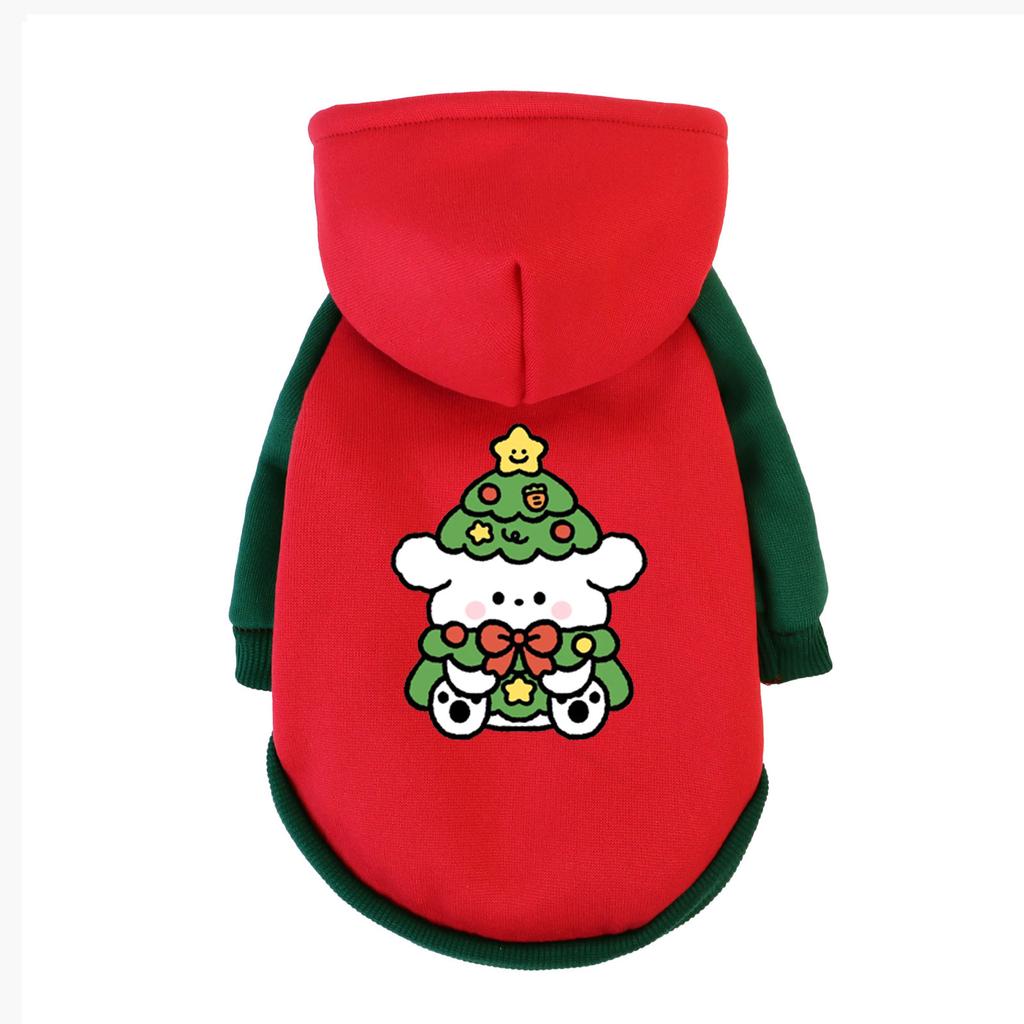 Pet Christmas Hooded Sweatshirt Cats & Dogs Fashion Winter Warm Clothes Suitable For Cats ,TeddyGolden Retriever Party supplier