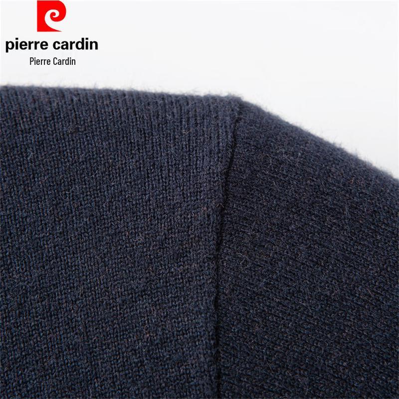 Pierre Cardin Men's Anti-Bacterial Solid Crew Neck Wool-Blend Knit Sweater