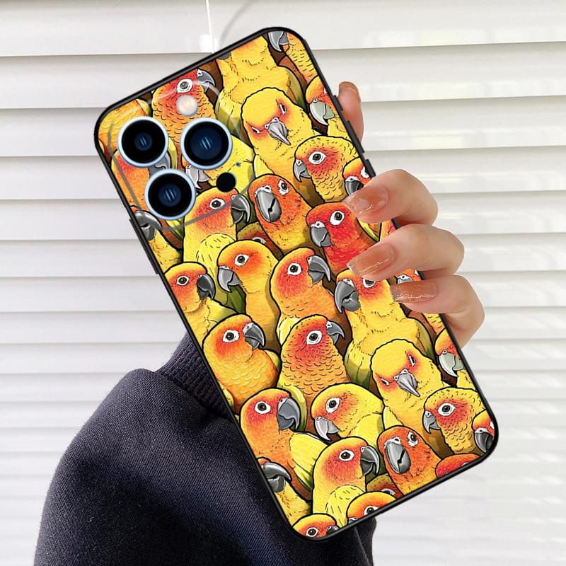 Animal Parrot Bird Phone Case For iPhone 17 16 15 13 11 12 14 Pro Max mini 15 16 Plus 16e 17 Air Cover Fundas