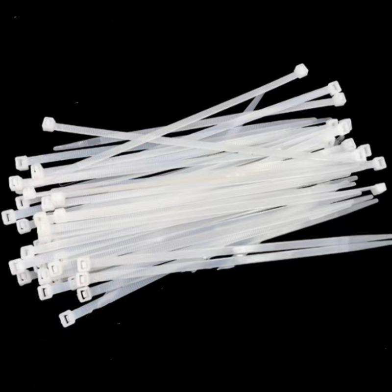 Nylon Cable Ties, Plastic Black and White Binding Straps, Packaging Self-locking Strapping Straps, Fixed Straps