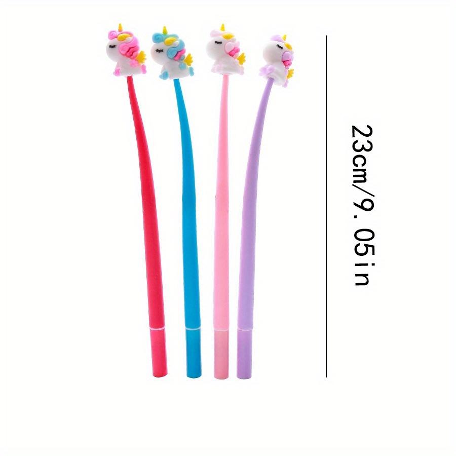 12pcs Cute Colorful pony Rocker 0.5mm Neutral Pen Cartoon Shape Writing tools prize Rocker Student Gift Pen Black Back to school Random style