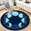 1pc Moon PhasesCat Office Round Area Rug, Indoor Mat Suitable For Office, Under Office Chairs Bedroom Living Room Home Decor, Room Deco