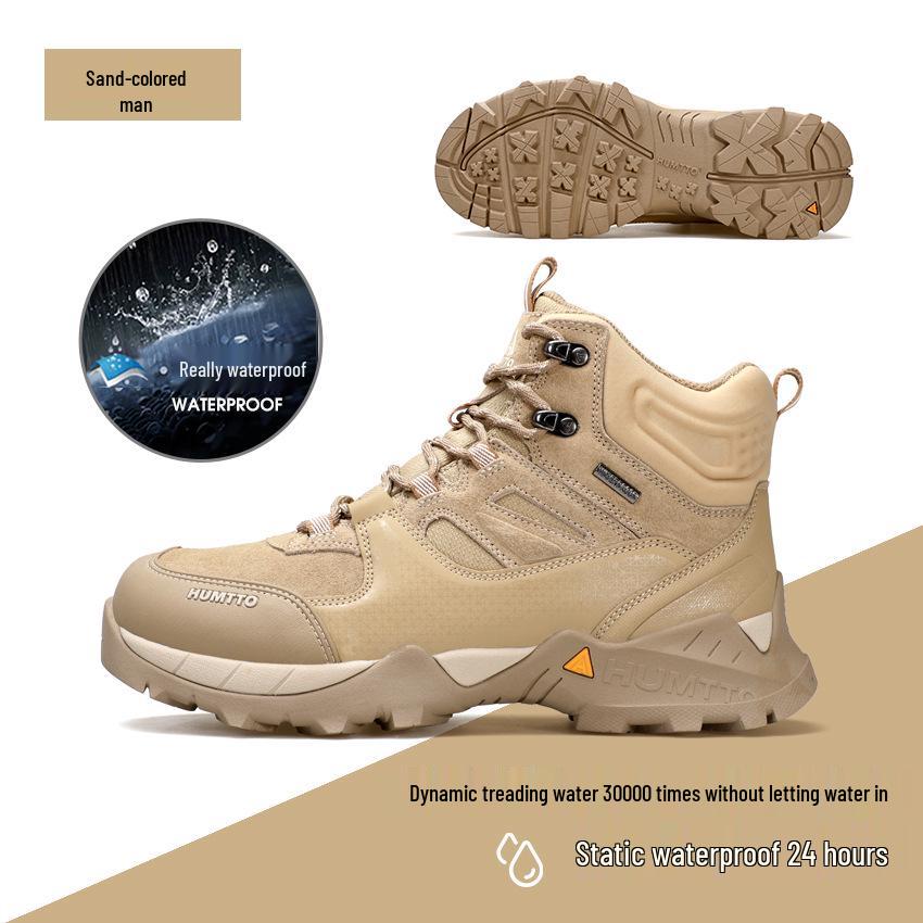 Hantu Women's and Men's Waterproof Non-Slip Hiking Shoes - Shock-Absorbing, Professional Mountaineering Footwear for Spring and Autumn