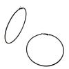 Black Metal Geometric Earrings 60mm , Fashion Hoop Earrings for Women
