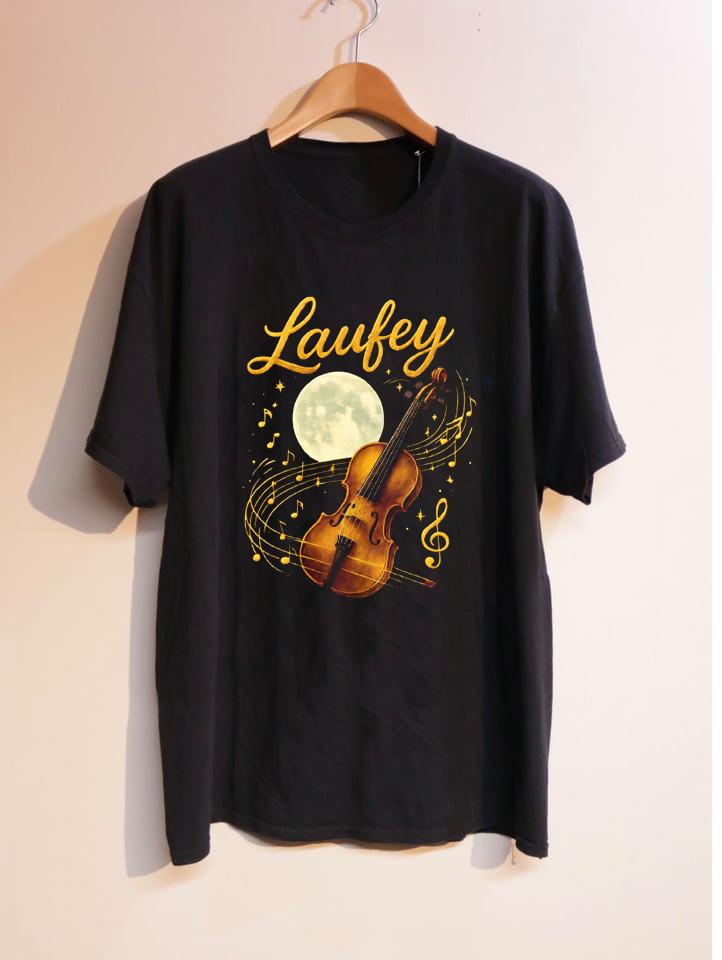 Inspirowane Logo Laufey Dla Fanów Kolor Czarny Rozmiary S do 5XL Koszulka Unisex SN734