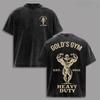 T-shirt Grafica Streetwear Cotone Pesante Oversize Vintage Usurata per Palestra