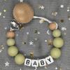 Baby Pacifier Clip Personalised Name Dummy Nipple Holder Chains Newborn Feeding Newborn Custom Pacifiers Clip Chew Teething Toys