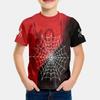 Boy's T-Shirt Cute Cat Taco Pizza Pattern 2025 Summer Short Sleeve Tops Colorful 3D Print Boys Clothes Loose Children's Clothing