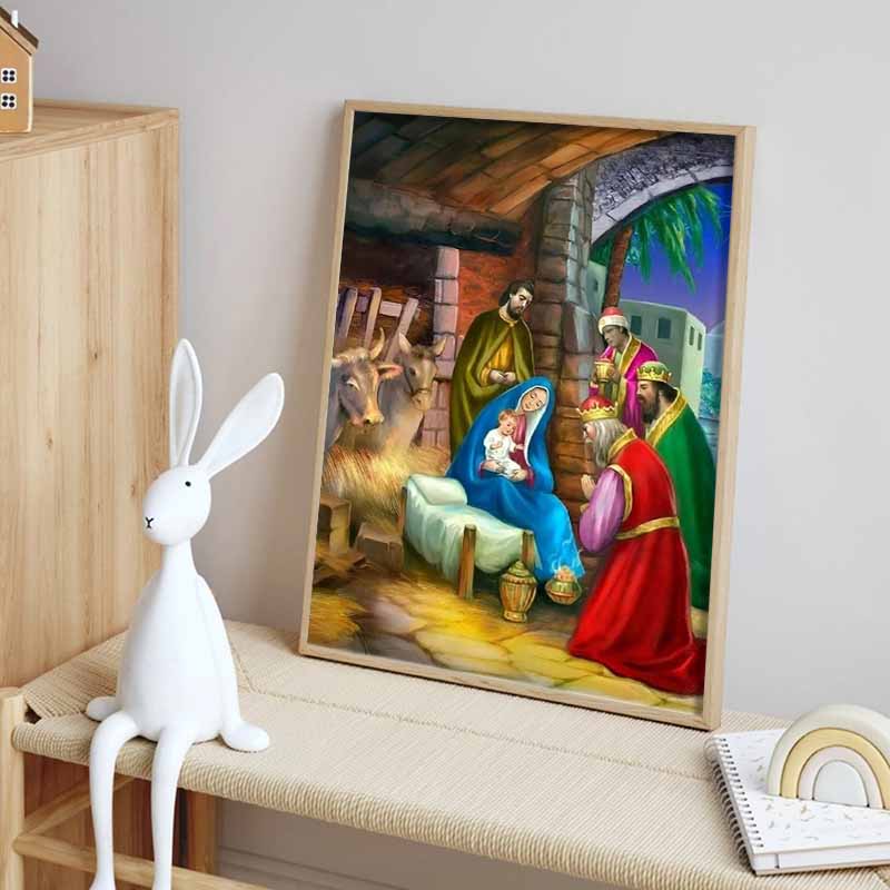 Disney Diamond Painting, Nativity Theme Religious Painting Mosaic Craft Hobby DIY Gift Home Decoration Embroidery
