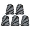 5Pcs Set Outdoor Drawstring Backpack Waterproof Foldable Gym Bag Beach Swimming Pocket