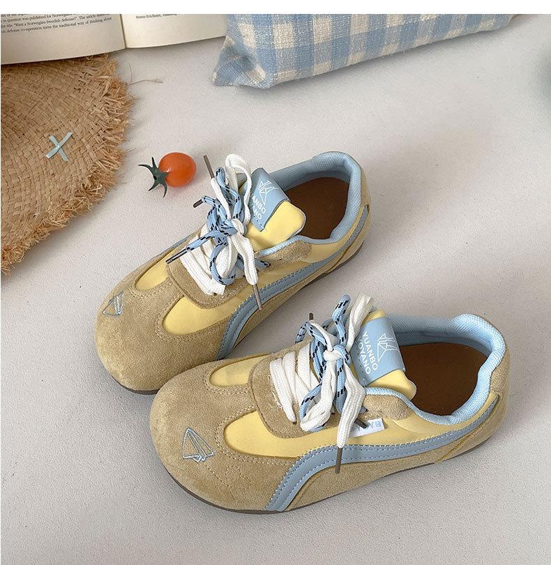 Dopamine Fashion Retro Versatile Flat-bottomed German Training Shoes Women's 2025 New Summer Lightweight Soft-soled Sports Shoes