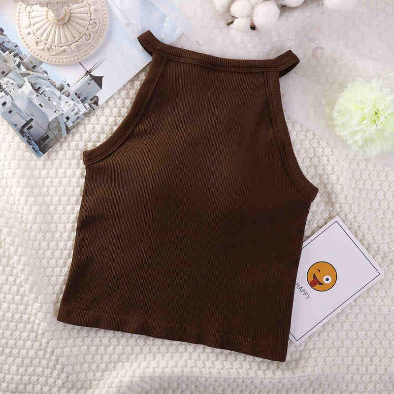 Pure & Sexy Ribbed Halter Top with Built-in Chest Pads - Wrap Style, High Neck, Beautiful Back Design