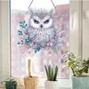 Double Sided Acrylic Owl Diamond Painting Hanging Pendant 5D DIY Diamond Painting Dots Pendant for Wall Window