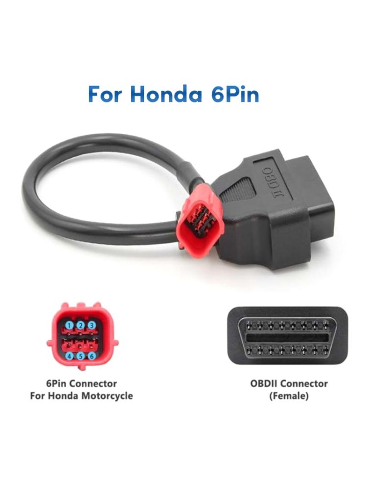 Reset Fault Code Cable for Motorcycles 16 Pin To 6 Pin OBD2 Diagnostic Test Scanner USBInterface Cable Adaptor Connector