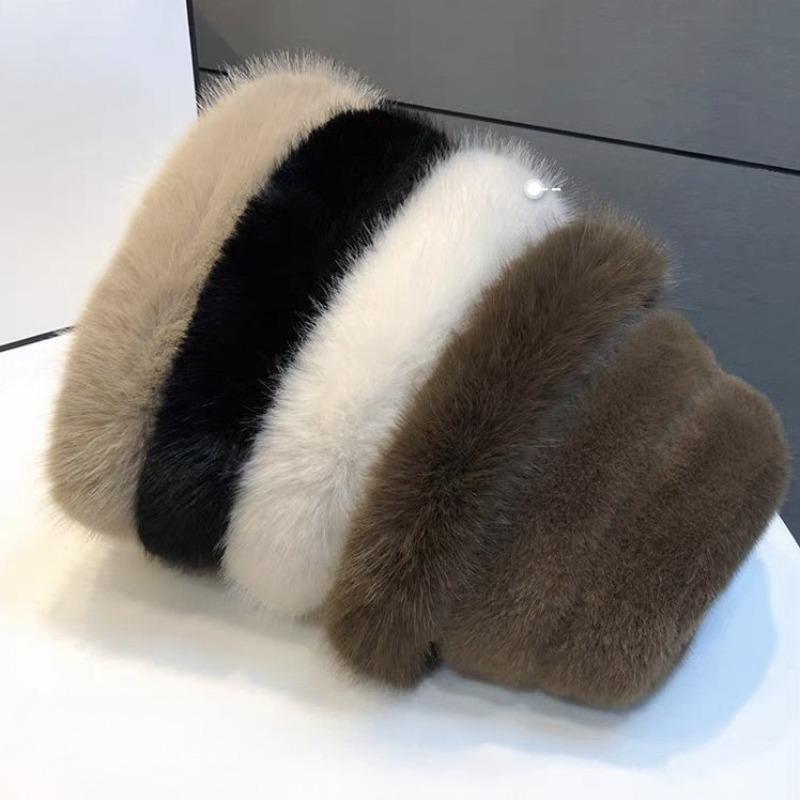 Winter Big Head Waist with Plush Fisherman's Hat Ear Protection Korean Edition Thickened Warm Plush Bucket Hat