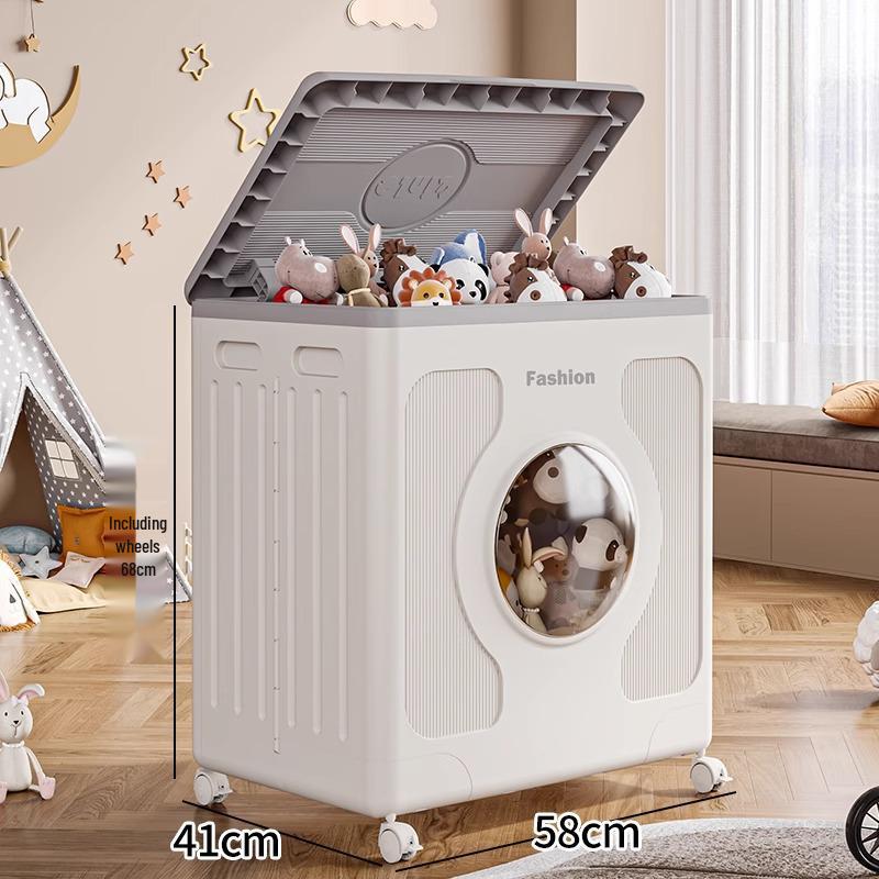 Foldable Children's Clothes and Quilt Storage Cabinet with Flip-Top