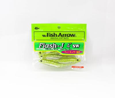 Fish Arrow Soft Lure Flash J SW 4 Inch 5 Piece Per Pack #102 (9679)