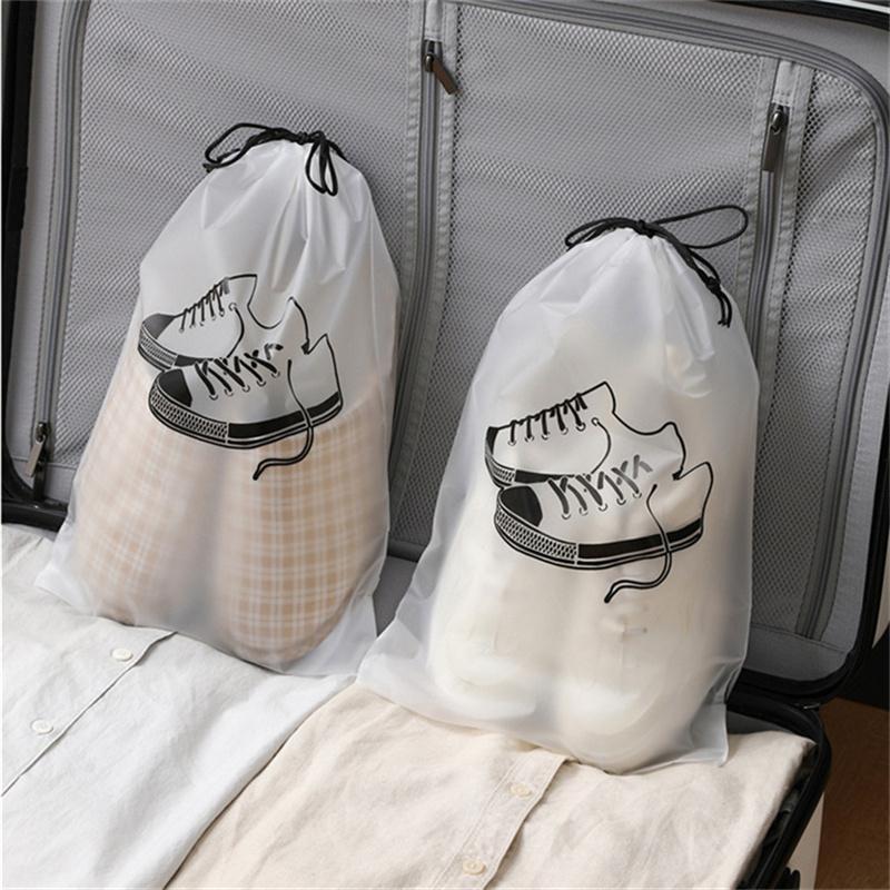 10 Pack Transparent Shoe Bags Waterproof Travel Large Clear Shoes Organizers Organizer Pouch Featuring Rope Designed for Men and Women JAF212