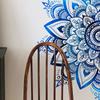 Vinyl-Wandaufkleber mit Mandala-, Lotusblumen- und Stechapfelmotiven für flache Wände, Glasoberflächen, Türen und Raumdekoration