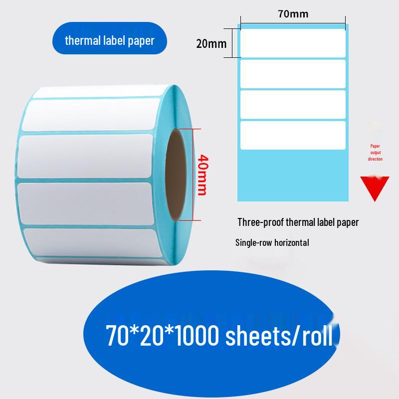 Durable Self-Adhesive Thermal Label Paper for Electronic Scales - Barcode Stickers (Sizes: 80x60, 50x40, 30)