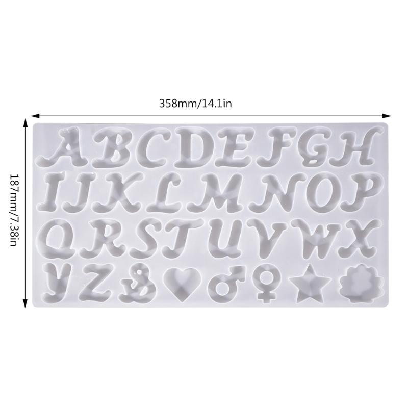 3D Letters Symbol Silicone Molds Epoxy Resin Casting Mold DIY Craft Keychain Polymer Clay Mold Handmade Jewelry Tool