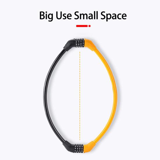 Bicycle Lock High Strength Rust-proof Sturdy Construction Four-digit Easy to Carry Anti-theft Zinc