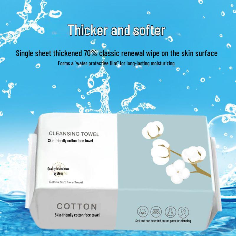 Durable Cotton Face Towels - Dual-Use for Cleansing & Makeup Removal