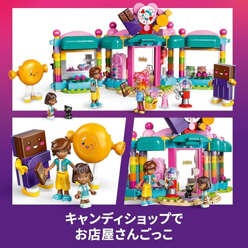 LEGO Friends Heartlake City Süßigkeitenladen Spielzeug, Geburtstagsgeschenk, Lernbausteine, Rollenspiel für Mädchen und Jungen ab 6, 7, 8 und 9 Jahren, Modell 426