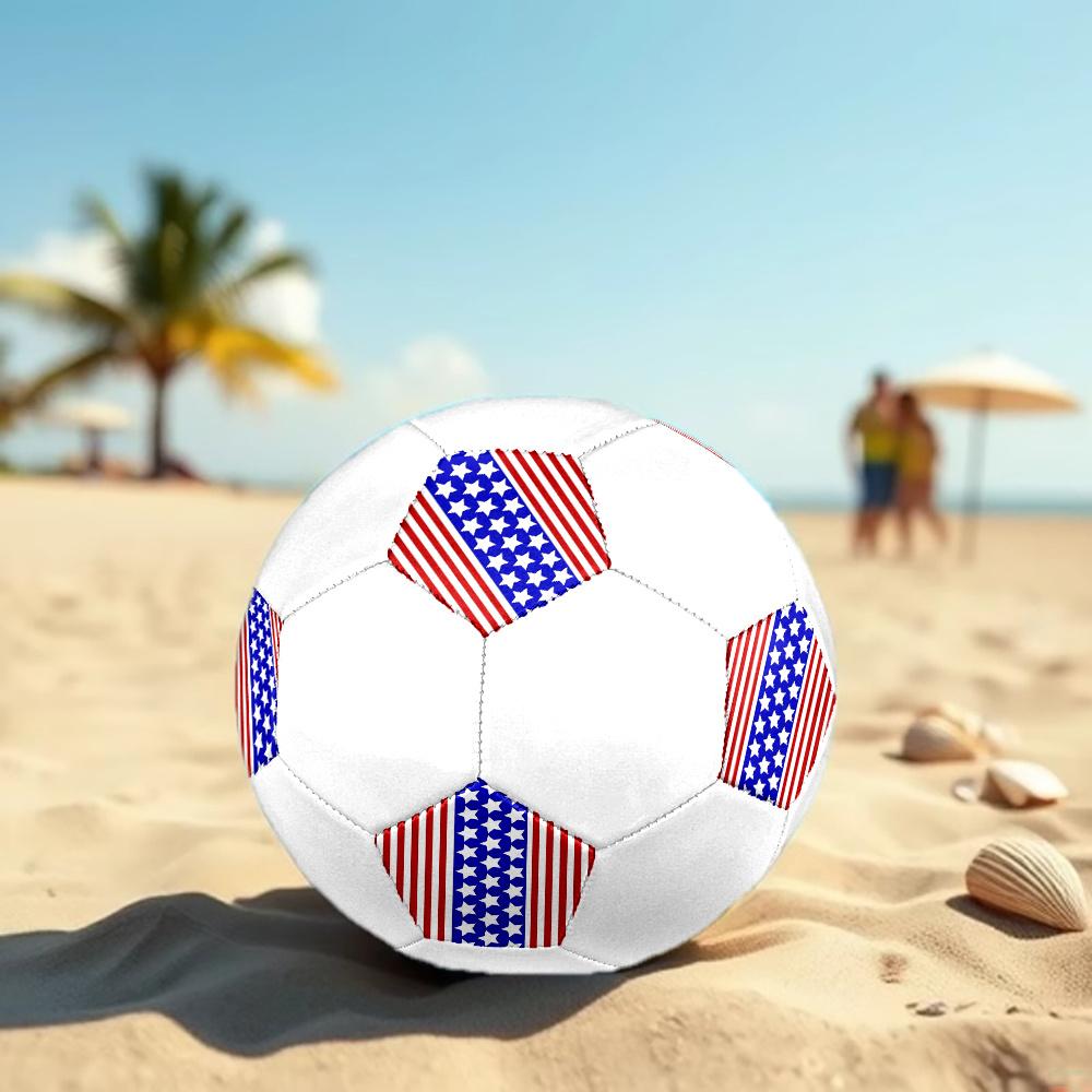 1PC American Flag Soccer Ball Size 5 Football Machine Sewn Indoor/Outdoor Universal Football W27