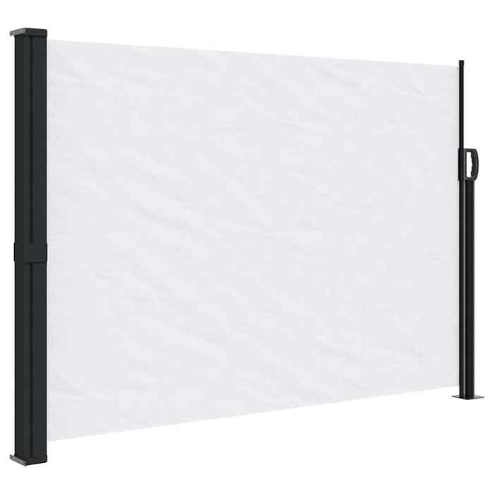 VidaXL Auvent latéral rétractable blanc 140x600 cm, écran d’intimité de jardin, brise-vue de balcon, écran d'extérieur, 4004511