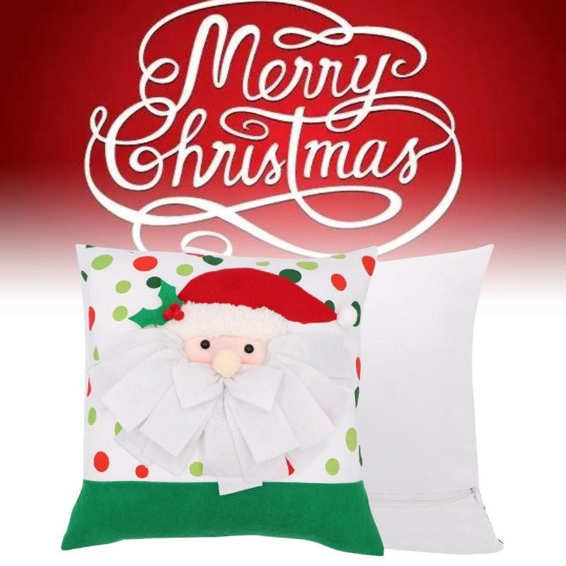 Festive Christmas Santa Claus Pillow Cover Cozy Decorative Cushion For Holidays