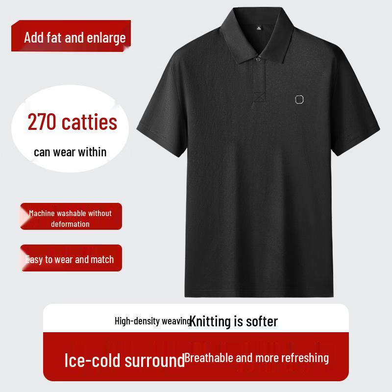 Men s Plus Size Cool Short Sleeve Polo Shirt 3XL