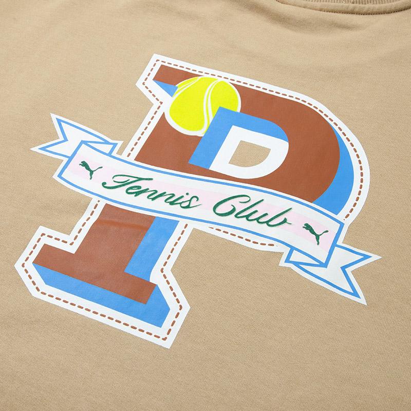 Puma Printed Crew Neck Casual Long Sleeve Pullover Sweatshirt Men sweatshirt Khaki 625802-83