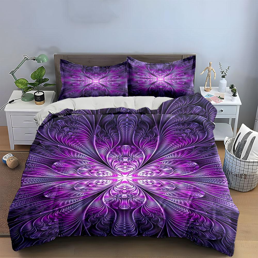Abstract symmetrical floral motif. Bedding sets Duvet cover sets Duvet covers Pillowcases(1 * Duvet Cover 2 * Pillowcases without duvet insert)