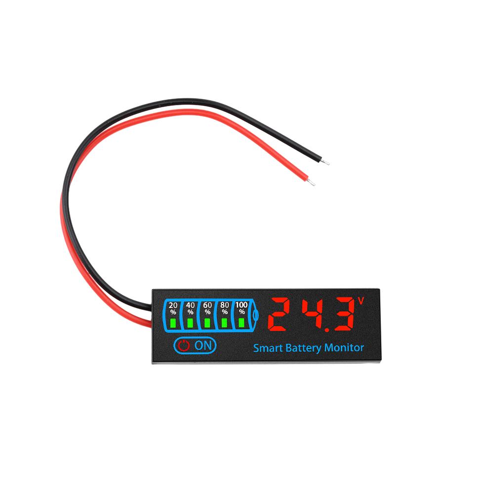 

Battery Capacity Indicator 4615N Battery Gauge DC 7-55V Voltage Meter LED Display Power tester for Acid Battery/Lithium Battery червоний