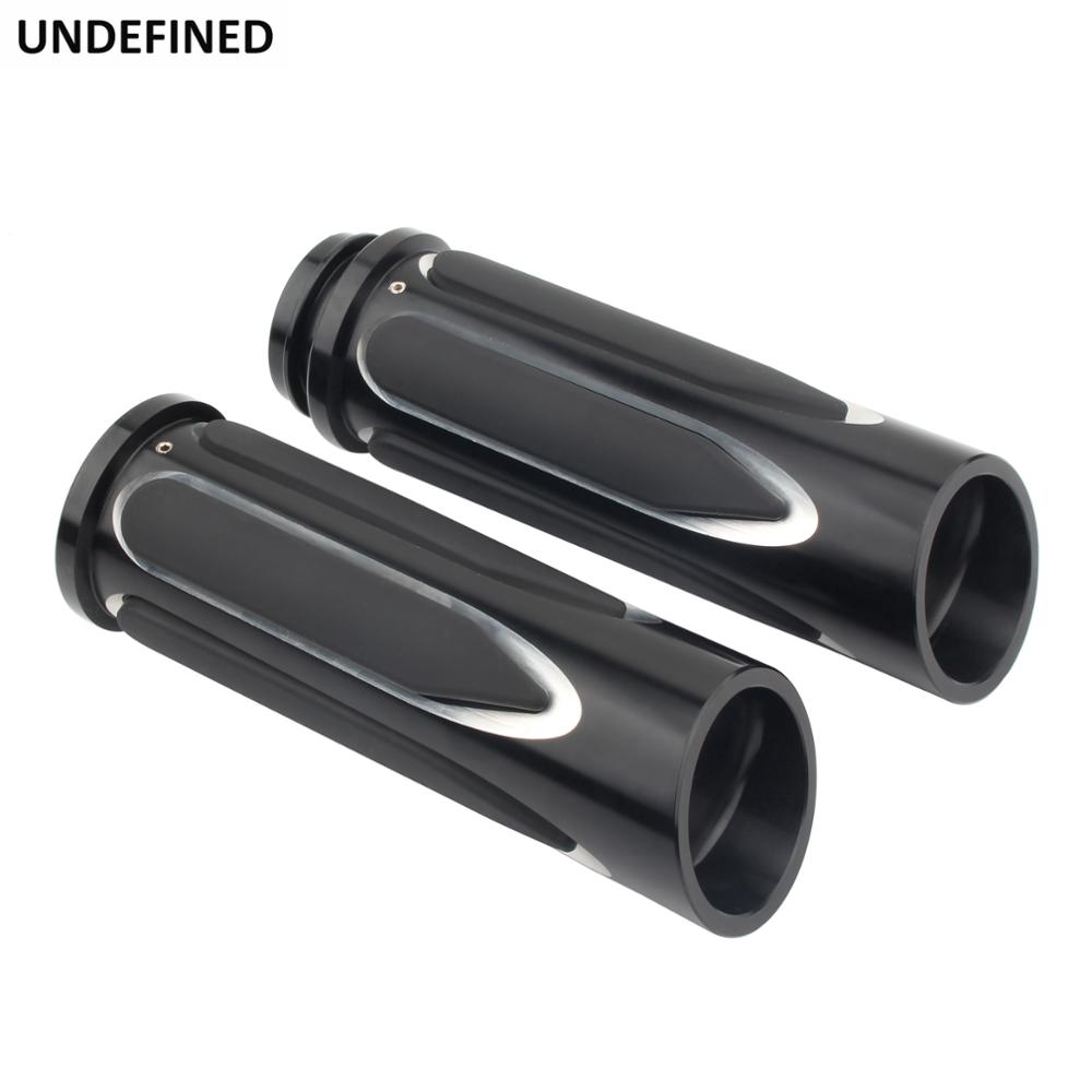 Motocyklové rukojeti 1'' Soft Touch Comfort rukojeť CNC pro Harley Touring Softail Dyna Elektronická rukojeť plynu