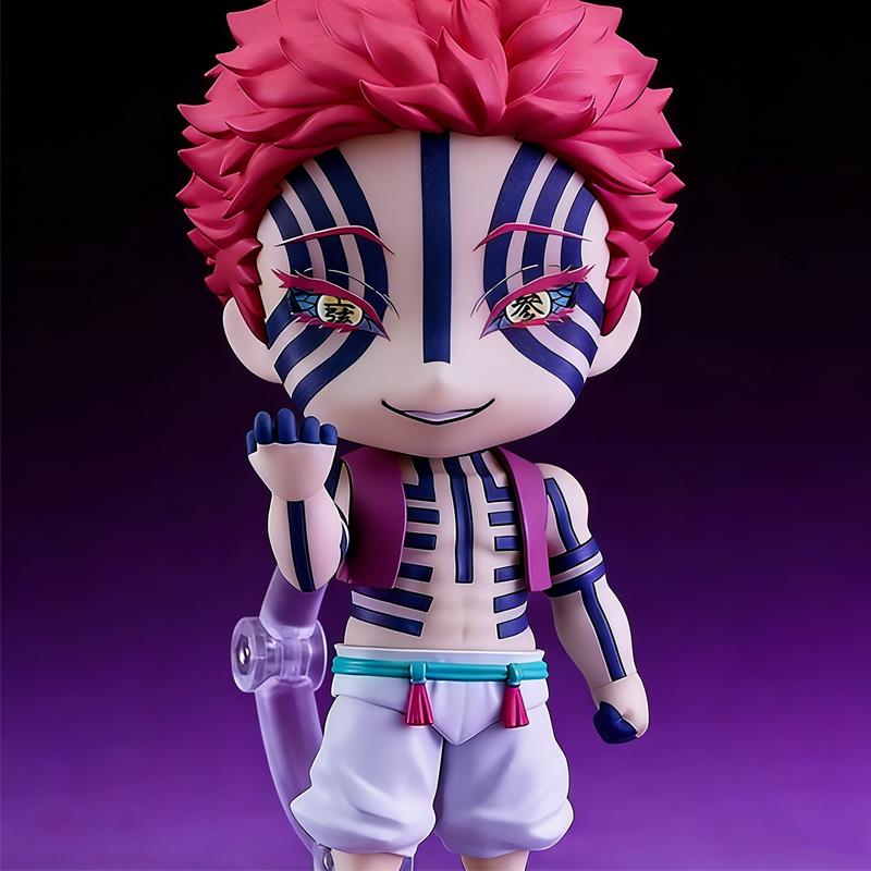 Anime-Merchandise Demon Slayer: Kimetsu No Yaiba Nendoroid 2112 Akaza Articulated Desktop Dekorative Ornament Figur Modell Spielzeug
