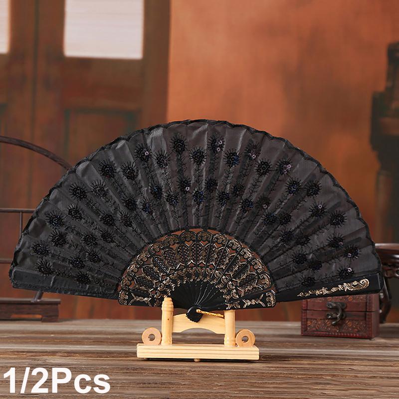 1PC Vibrant Colors Dance Performances Peacock Elegant Temperament Folding Durable Exquisite Gifts Decorated Dance Prop