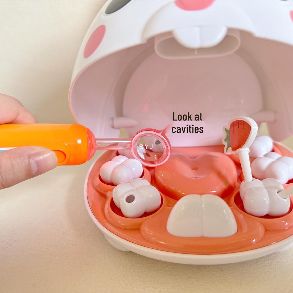 Bowawa Children's Pet Dentist Simulation Play Set: Tooth Extraction, Filling, and Brushing Educational Toy.