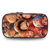One Piece School Double Layer Pencil Case Large Capacity Durable Stationery Bag Lightweight Unisex Pen Pouch for Boys Girls 6-10
