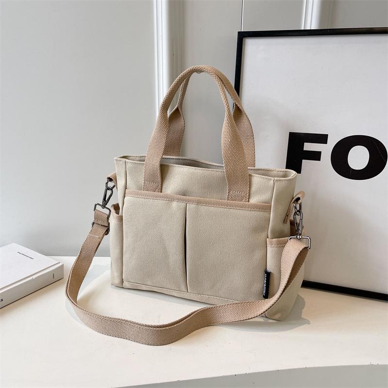 

Женская оригинальная литературная холщовая сумка через плечо - Уплотненная, повседневная, портативная сумка-тоут для студентов хаки